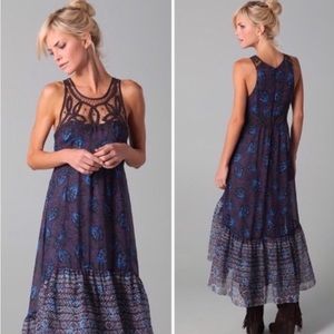 NWOT Free People maxi bohemian dress size 6